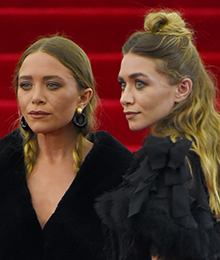 Mary-Kate and Ashley Olsen arrive at the 2015 Met Gala in New York City