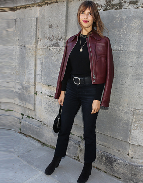 Jeanne Damas seen leaving Carven SS2016 show in Paris during fashionweek