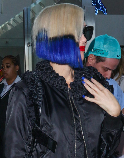 Gwen’s Blue Do at LAX