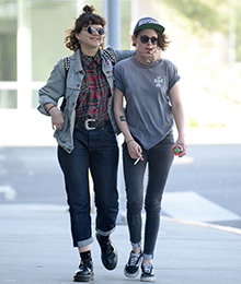 EXCLUSIVE: *PREMIUM EXCLUSIVE RATES APPLY* *NO WEB UNTIL 11.30PM PST, MARCH 3* Kristen Stewart gets close to a mystery woman after lunch in LA