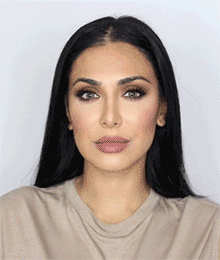 Beauty-Vloggerin Huda Kaftan zeigt wie sie sich schminkt