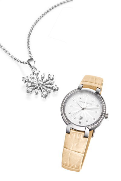 Armbanduhr und Halskette von Pierre Cardin