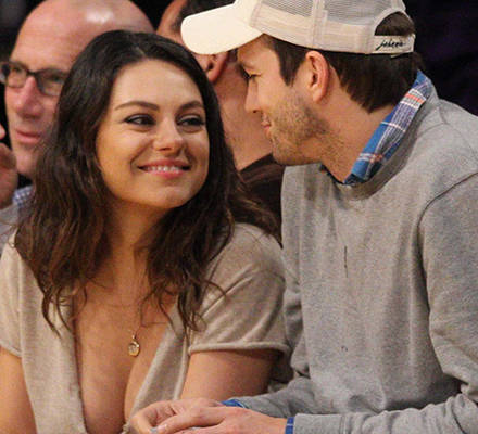 Mila Kunis and Ashton Kutcher get away from the baby for a night