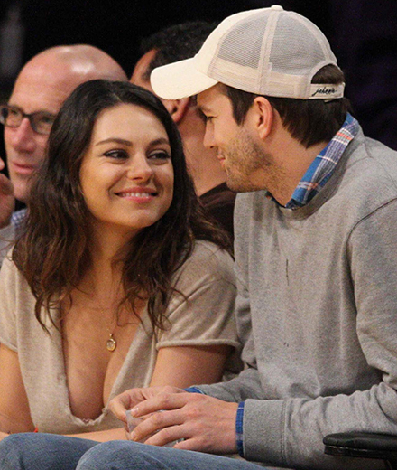 Mila Kunis and Ashton Kutcher get away from the baby for a night