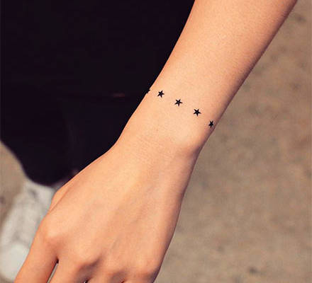 tres-click-armband-bracelet-tattoo-sternchen-arm-hand