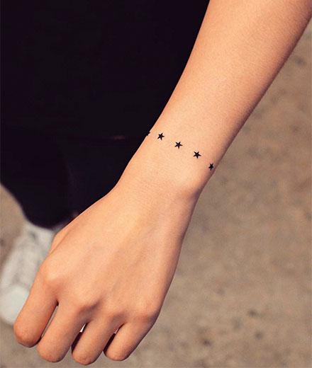 tres-click-armband-bracelet-tattoo-sternchen-arm-hand
