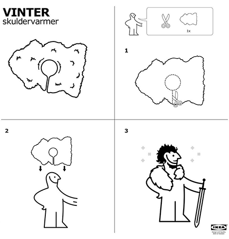 IKEA stellte jetzt eine DIY-Anleitung zu Jon Snows Fell in "Game of Thrones" bereit.