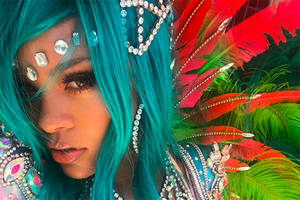 Rihanna ist auf dem Karneval in ihrer Heimat Barbados unterwegs.