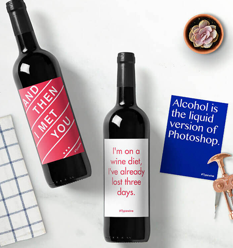 type Wine Etiketten