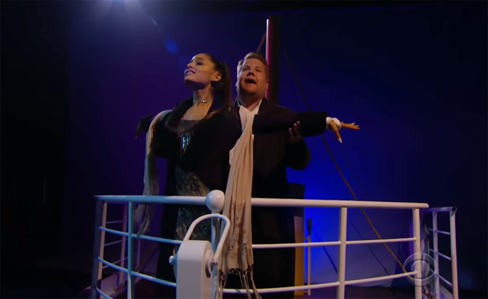 Dieses Titanic-Video von Ariana Grande & James Corden bringt nicht nur Eisberge zum Schmelzen