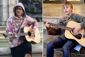 Justin singt für seine Hailey auf der Gitarre? Tjahaha, sie ist nicht die erste (und einzige) Glückliche