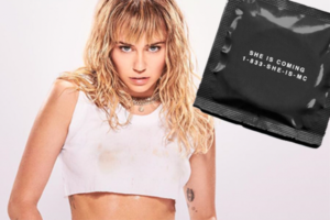 Ach, übrigens: Miley Cyrus verkauft jetzt auch noch Kondome