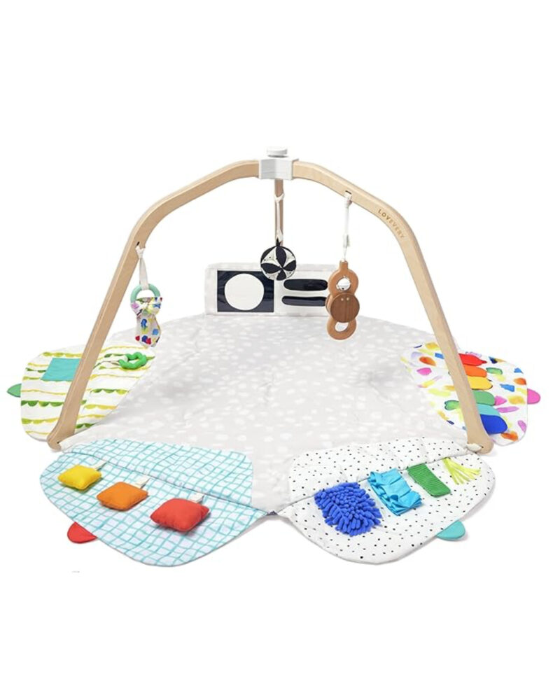 Spielbogen The Play Gym von Lovevery mit Spielmatte und Zubehör