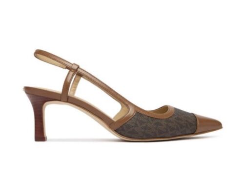 Gemusterter Michael-Kors-Slingback mit brauner Vorderkappe